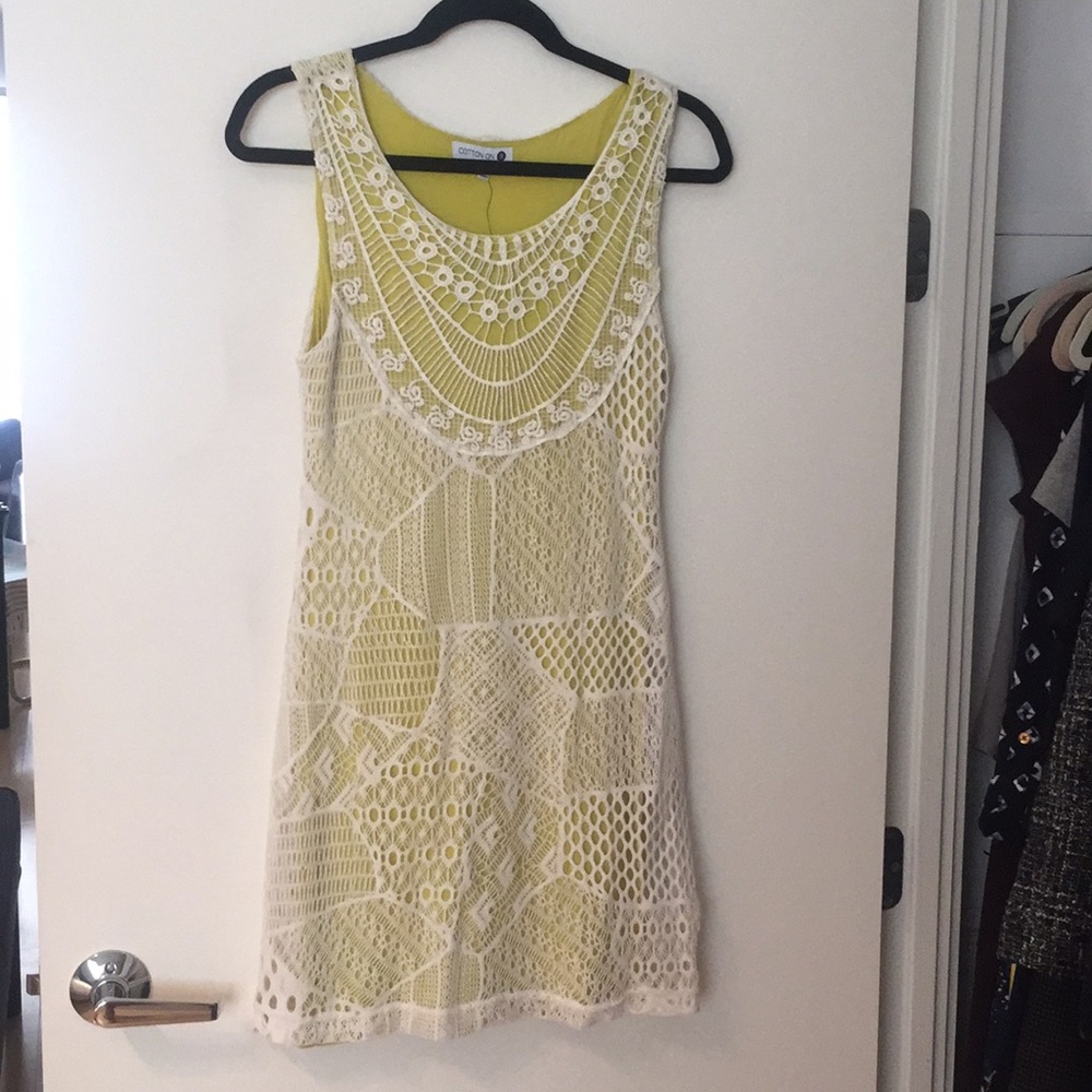 Cotton On Contrast Lace Shift Dress, Size s